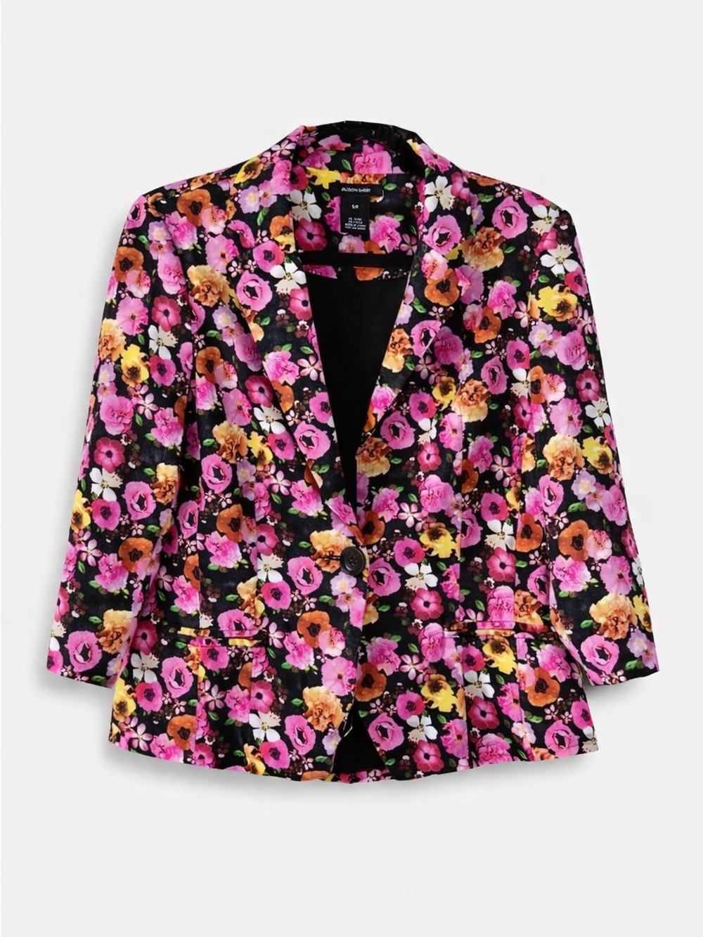 Alison Sheri The Rose Garden Cotton Maximum 3/4 Sleeves Blazer Jacket Size Small